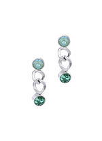 Ohrstecker mit gr&uuml;nen Kristallen 