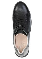 ELENA EDEN, bequeme Damen-Sneaker, Weite G, mit herausnehmbarem Fu&szlig;bett SCHWARZ-SILBER