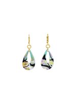 Ohrringe mit Muranoglas in Hellblau- und Goldt&ouml;nen 