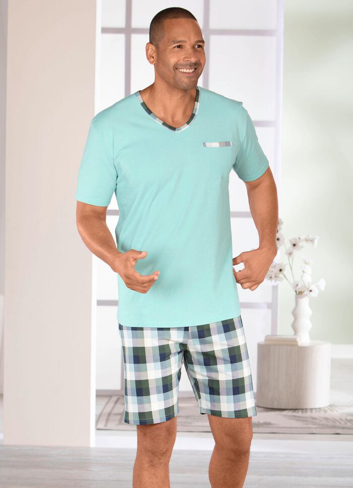 Shorty, 3 teilig, mit zwei Oberteilen und einer Hose 