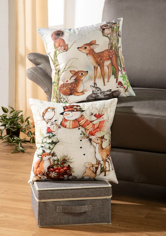 Kissenbezug mit bezaubernden Winterszenen 