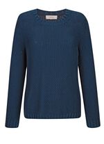 Pullover mit Schal in Grobstrick 