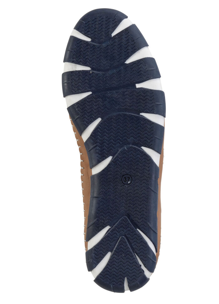 Gemini, leichte Damen-Schnürschuhe, Weite G, mit herausnehmbarem Fußbett JEANS-BRAUN