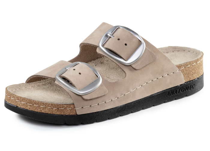 ELENA EDEN Pantolette aus Nubukleder SAND