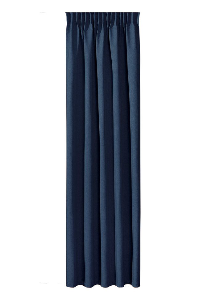 Energiespar-Verdunkelungsschals in Leinenoptik BLAU