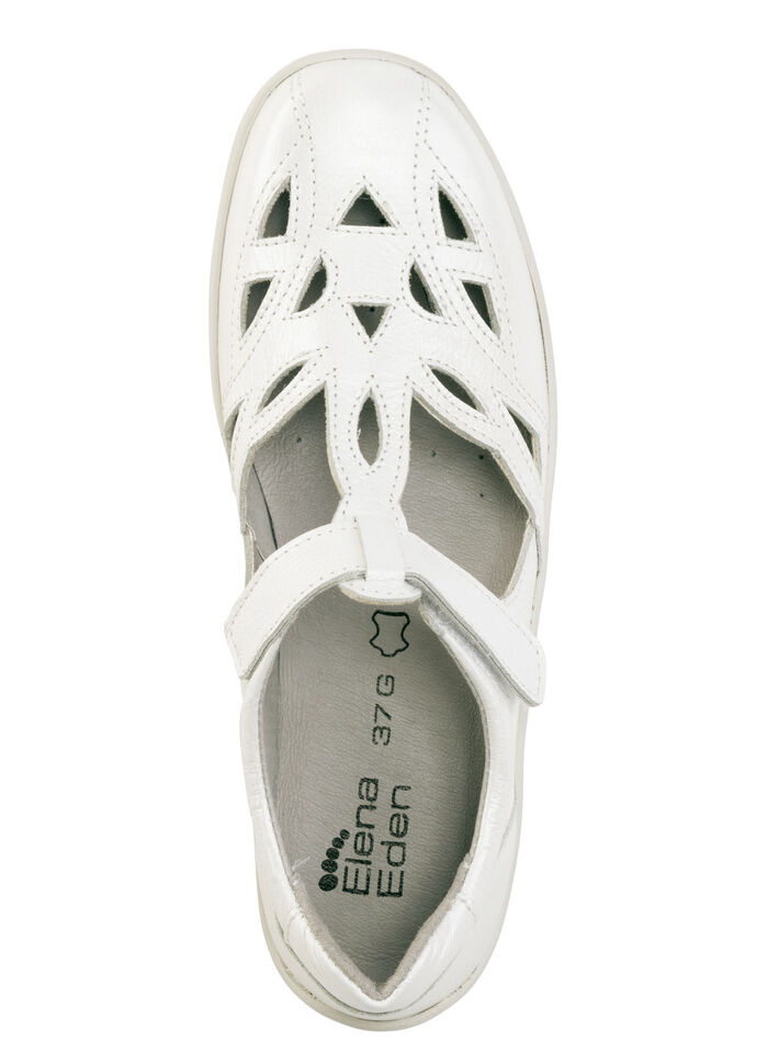 ELENA EDEN Slipper mit luftigen Durchbrüchen PERLWEISS