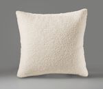 Decken und Kissen mit flauschig weicher Teddy-Vorderseite CREME