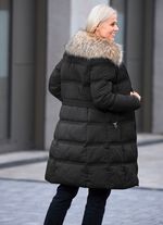 Kurzmantel mit Gürtel SCHWARZ