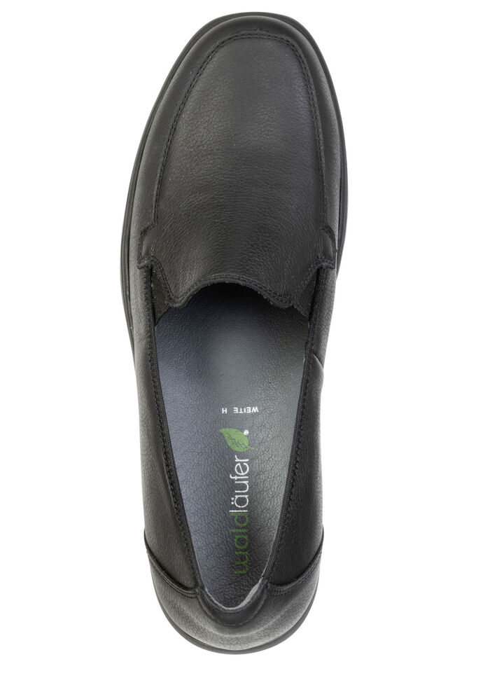 Waldl&auml;ufer, bequeme Damen-Slipper, Weite H, mit herausnehmbarem Fu&szlig;bett SCHWARZ