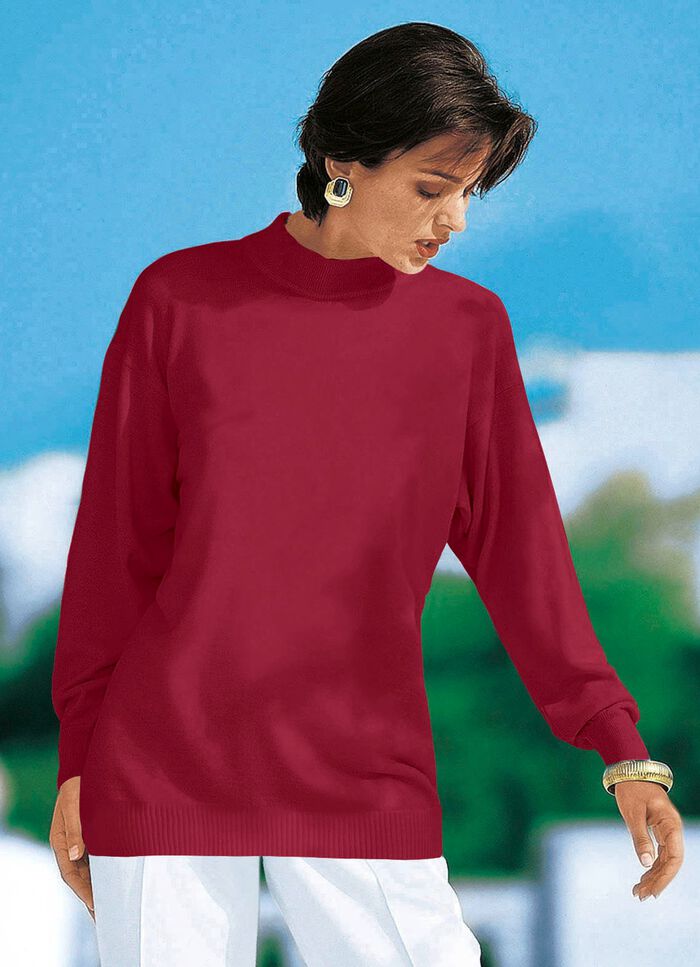 Pullover in Feinstrick mit Schurwolle 