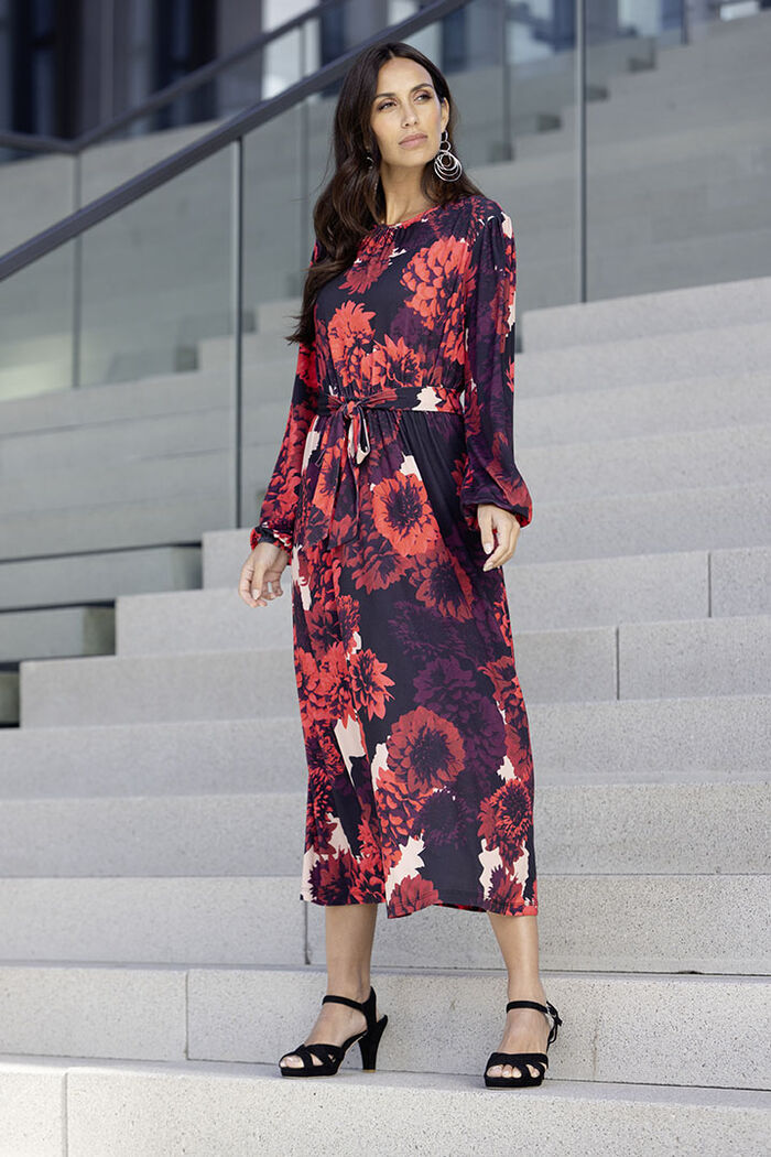 Kleid mit Floral-Dessin 
