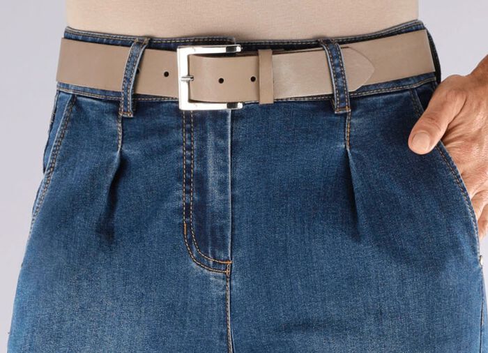 Trendiger Damen-G&uuml;rtel aus Leder, 3,5 cm breit 