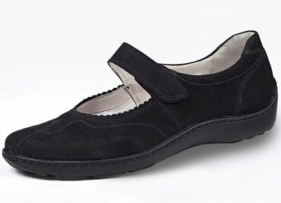 Waldl&auml;ufer, bequeme Damen-Slipper, Weite H, mit herausnehmbarem Fu&szlig;bett 