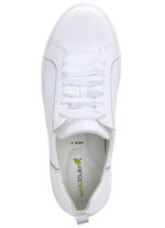 Waldläufer, trendige Damen-Schnürschuhe, Weite H, mit herausnehmbarem Fußbett WEISS