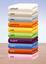 Hochwertiges und flauschiges Spannbetttuch in 2 Qualit&auml;ten APFELGR&Uuml;N