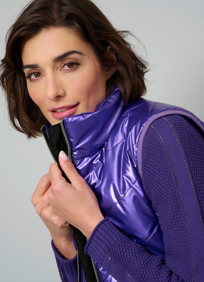 Weste in Metallic-Optik 