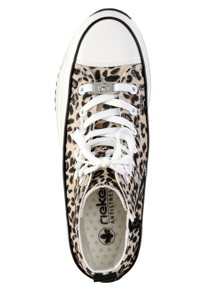 Rieker Schnür-Bootie in Leo-Print oder Denim-Style BRAUN-SCHWARZ-WEISS