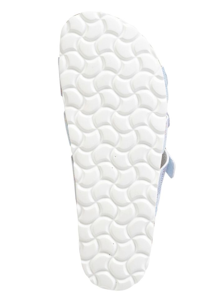 ELENA EDEN Pantolette mit buntem Metallic-Schimmer BLEU-METALLIC