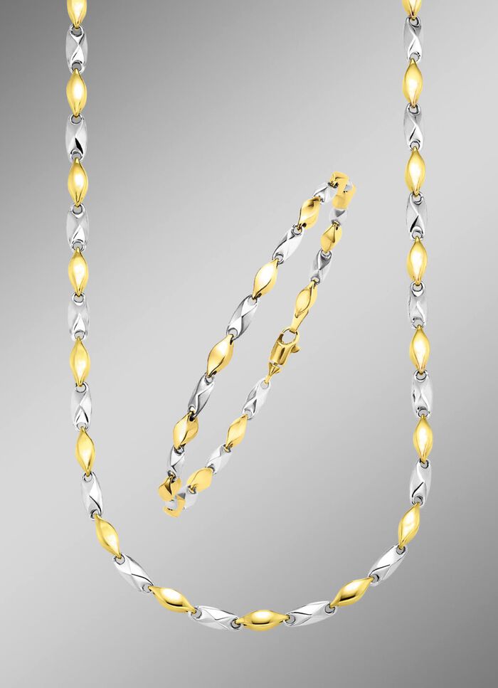 Fantasieketten-Garnitur in Bicolor 