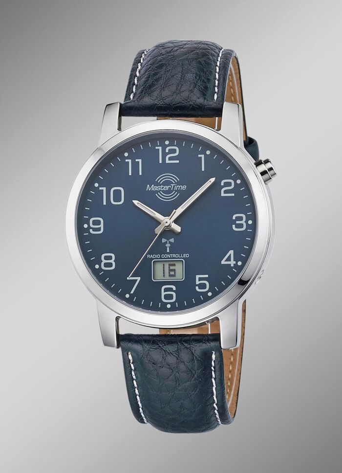 Sch&ouml;ne Herren-Lederarmbanduhr 