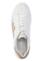 Remonte Sneaker mit verspieltem Bl&uuml;ten-Druck WEISS-BRONZE