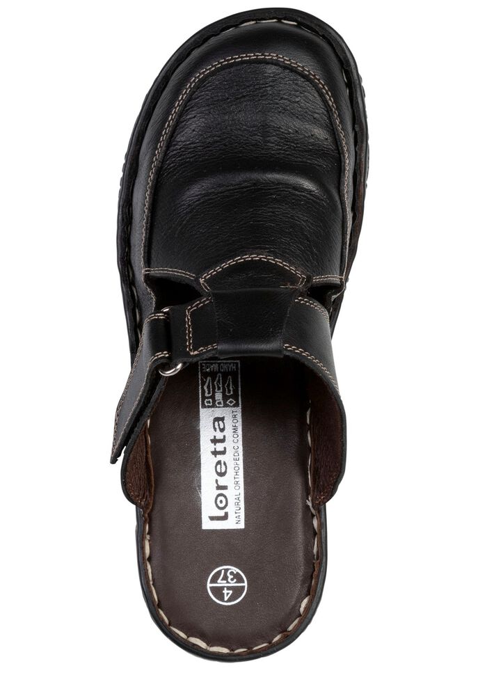 ELENA EDEN Clog mit Zierlochung SCHWARZ