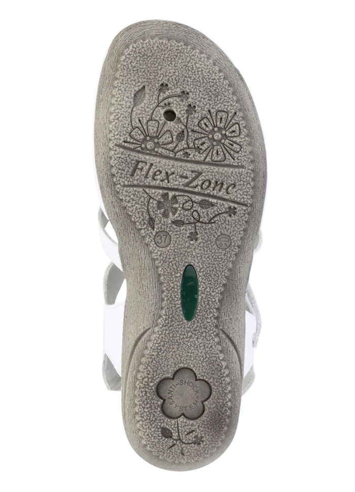 ELENA EDEN Sandale mit Ziernieten und Lederdurchzügen WEISS