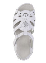 ELENA EDEN Sandale mit Ziernieten und Lederdurchzügen WEISS