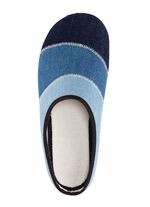 Laurina Pantoffel aus Baumwoll-Jeansstoff BLAU