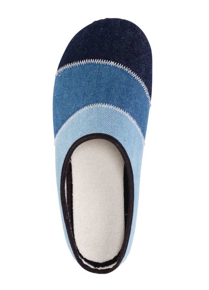 Laurina Pantoffel aus Baumwoll-Jeansstoff BLAU