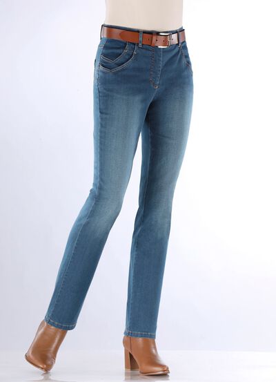 Jeans mit raffinierter Taschenl&ouml;sung 