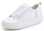 Waldl&auml;ufer, trendige Damen-Schn&uuml;rschuhe, Weite H, mit herausnehmbarem Fu&szlig;bett WEISS