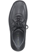 Waldläufer, bequeme Herren-Schnürschuhe, Weite H, mit herausnehmbarem Fußbett SCHWARZ