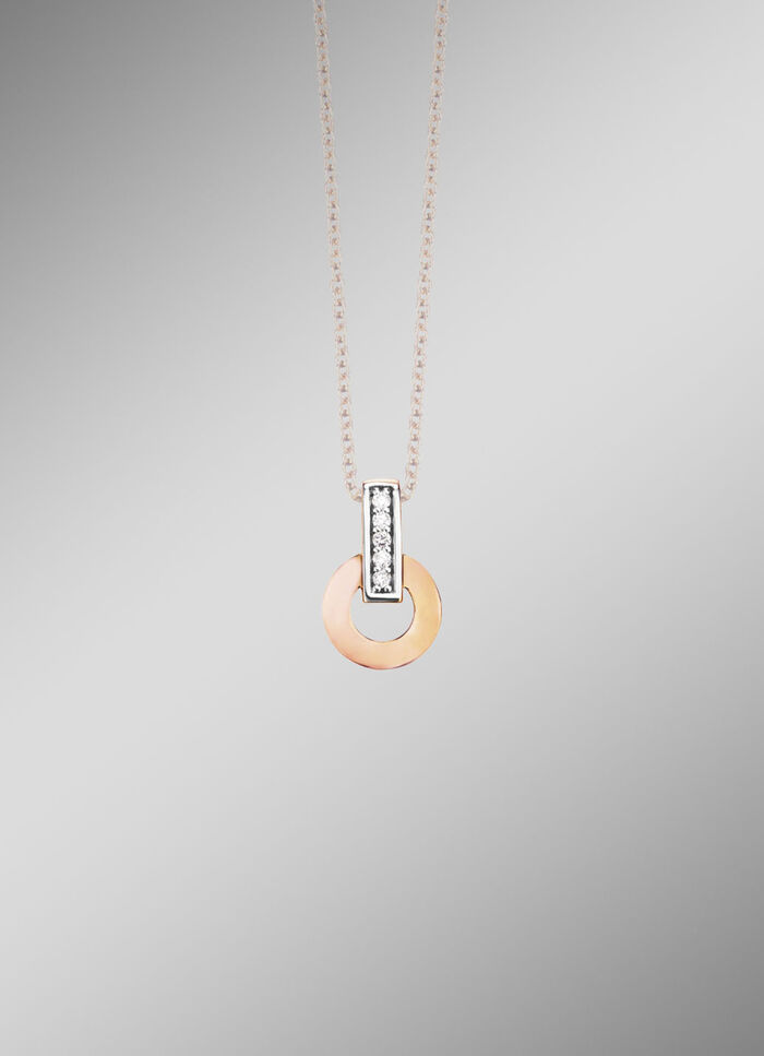 Moderner Anh&auml;nger mit 5 Brillanten 