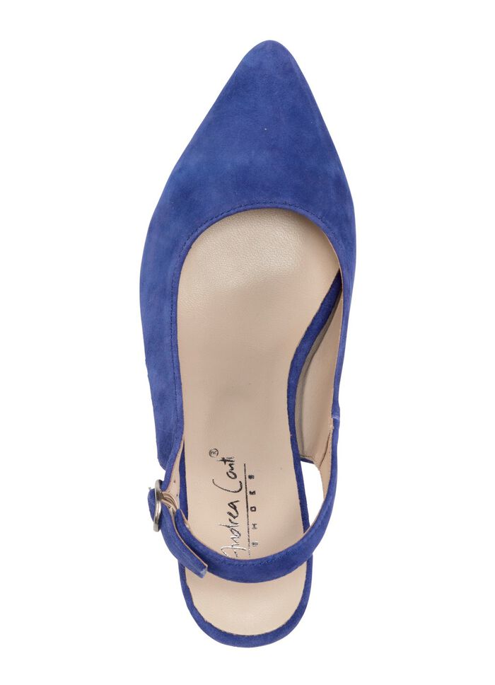Andrea Conti Sling-Pumps aus weichem Samt-Chevreauleder ROYAL