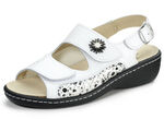 ELENA EDEN, bequeme Damen-Sandalen, Weite H, mit herausnehmbarem Fußbett WEISS