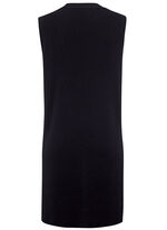 Strickweste mit dekorativem Verschluss SCHWARZ