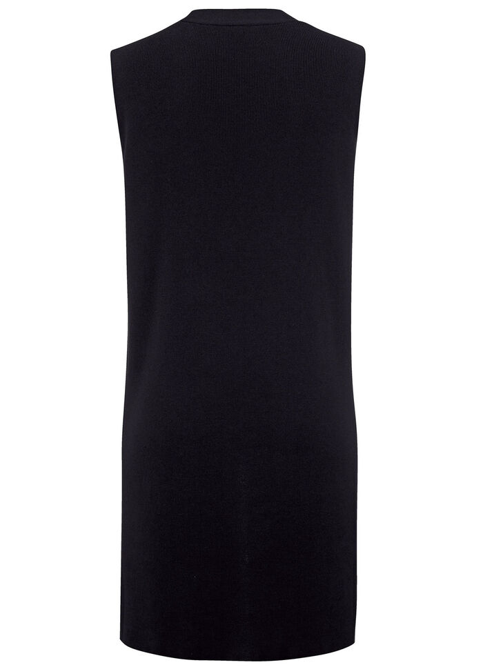 Strickweste mit dekorativem Verschluss SCHWARZ