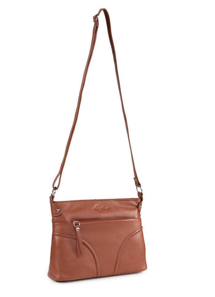 Laurina, Tasche, Damen, mit verstellbarem Umh&auml;ngeriemen COGNAC