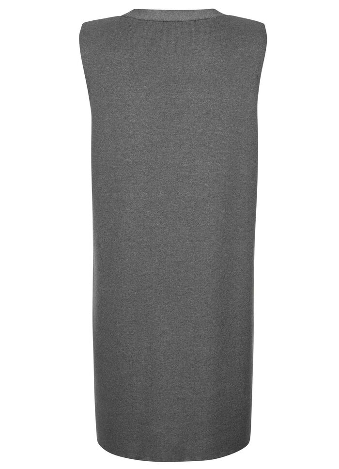 Strickweste mit dekorativem Verschluss GRAU MELIERT