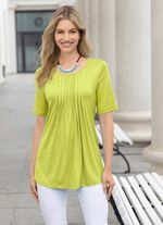 Unifarbene Shirt-Tunika APFELGRÜN