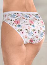 Dreierpack Slips mit buntem Floraldessin 