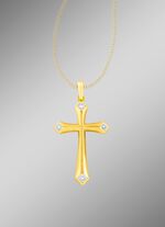 Kreuz-Anh&auml;nger mit Diamant 