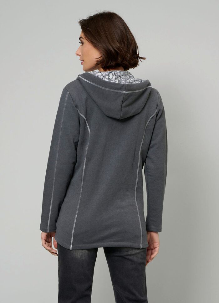 Sweatjacke mit seitlichen Eingrifftaschen 