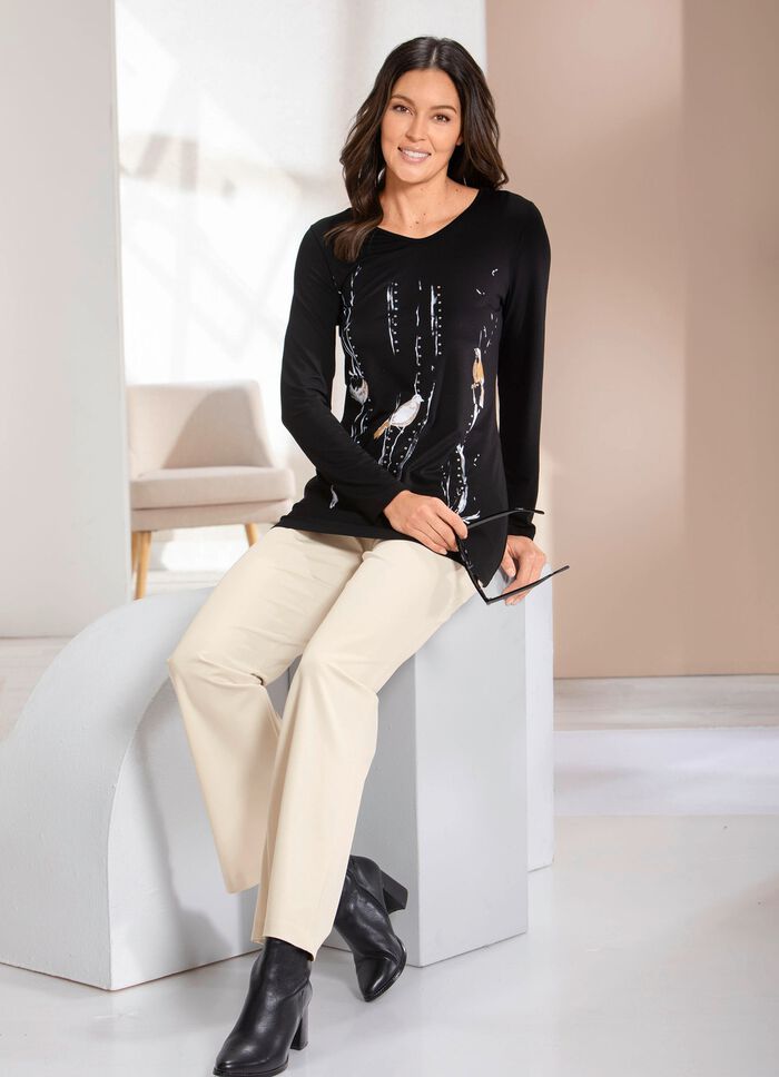 Shirt mit platziertem Druck 