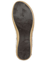 Waldläufer, bequeme Damen-Sandalen, Weite H, mit herausnehmbarem Fußbett ECRU-BUNT