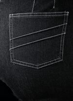 Jeans mit angeschnittenem Bund SCHWARZ