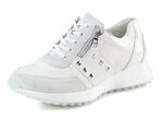 Waldläufer Sneaker mit Nietenbesatz WEISS-EISGRAU