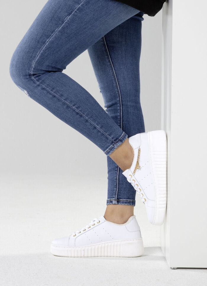 ELENA EDEN, stylische Damen-Sneaker, Weite G, herausnehmbares Fußbett WEISS