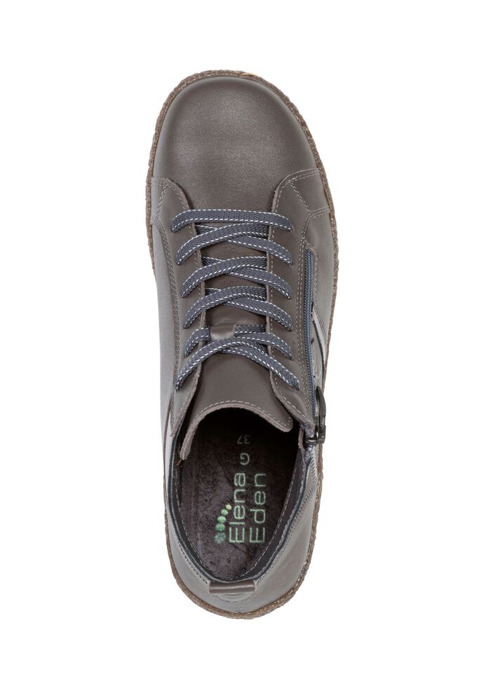 ELENA EDEN, bequeme Damen-Boots, Weite G, mit herausnehmbarem Fu&szlig;bett GRAU-ALTSILBER